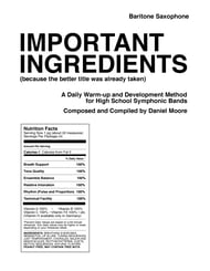 Important Ingredients Baritone Sax band method book cover Thumbnail